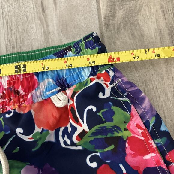Polo Ralph Lauren Swim Trunks Men L Colorful Floral Hawaiian Shorts Bathing Suit - Picture 7 of 11